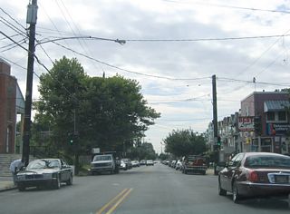Pine Street is a one way street leading north from the 16th Street Bridge to Vandever Avenue and the Price's Run community.