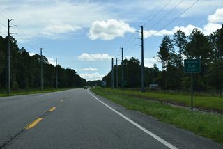 SR 16 east enters Clay County 3.70 miles from U.S. 301 (Temple Avenue) in Starke.