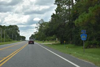 County Road 315 (Springbank Road) heads south from SR 16 along a 14.47 mile course southwest to SR 21.