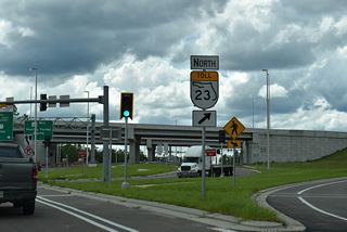 SR 23 travels 26.4 miles north from SR 16 to Interstate 10 and U.S. 90 in Jacksonville.