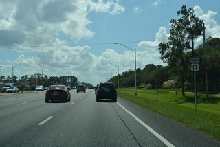 Businesses line the east side of U.S. 17 on the ensuing stretch south by the Pace Island development.