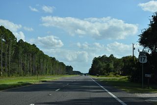 U.S. 17 continues one mile south from the east leg of CR 214 to the western branch  along Sungarden Road.