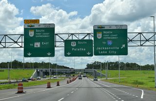 The First Coast Expressway opened to traffic north from U.S. 17 to SR 21 (Blanding Boulevard) at Middleburg on August 9, 2025.