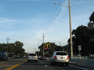 U.S. 17 crosses Governors Creek south ahead of this reassurance marker in Green Cove Springs.
