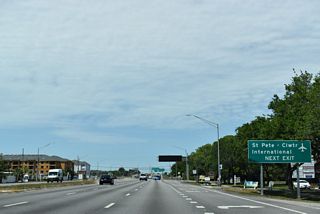 49th Street N comprises a six lane arterial leading north to St. Petersburg-Clearwater International Airport (PIE) at SR 686 (Roosevelt Boulevard).