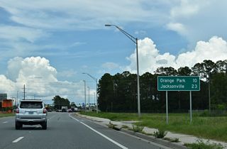 Orange Park is ten miles to the northeast via Blanding Boulevard and SR 224 while Downtown Jacksonville is 23 miles to the northeast via SR 21 and U.S. 17.