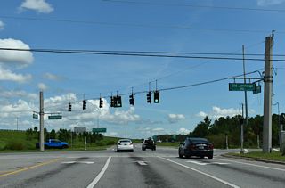 Branan Field Road (old SR 23) intersects Old Jennings Road (CR 220) adjacent to the First Coast Expressway. The frontage road system for the toll road extends north from Old Jennings Road.