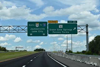 Exit 20 from SR 23 north to SR 16 and the southbound entrance ramp to the toll road did not open when the rest of the First Coast Expressway between U.S. 17 and SR 21 did on August 9, 2025.