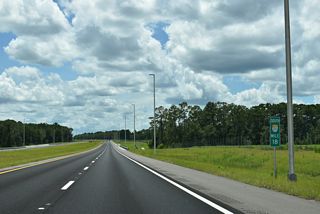 SR 23 spans CR 315 (Springbank Road) ahead of mile marker 18. CR 315 arcs southwest from SR 16 to Hogarth Road.
