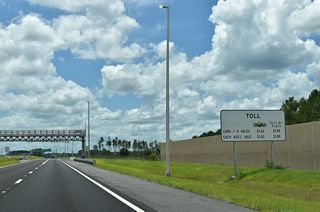 The Sandridge Plaza toll collection point is located near mile marker 24.