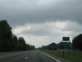 U.S. 27 enters the Perry city limits northwest of Plantation Road (CR 2130).