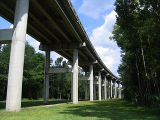 Below the R.N. Bert Dosh Bridge