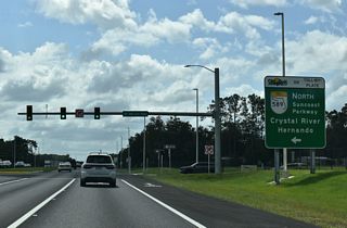 SR 589 (Suncoast Parkway) opened north 2.3 miles from SR 44 to CR 486 (Norvell Bryant Highway) on August 23, 2025.