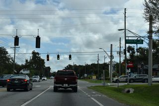 Dean Dairy Road south and Coats Road north come together at CR 54 (5th Avenue) in Zephyrhills West.