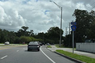 The four lane section of SR 54 originally ended just east of CR 577.