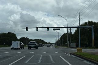 Intersection with Saddlebrook Way