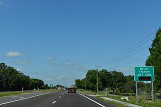The Hopewell Weigh Station on SR 60 is located west of an at-grade CSX Railroad crossing.