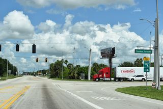 The exchange at Yeehaw Junction is the lone exit along Florida's Turnpike between Fort Pierce and St. Cloud.