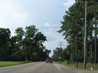 Entering the small town of Altha, SR 71 transitions into Main Street.