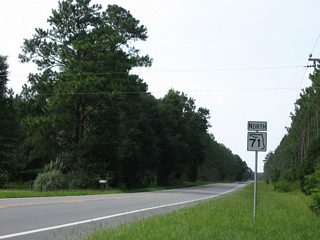 SR 71 north after the split with County Road 275.