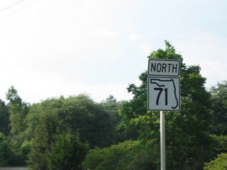 Reassurance marker posted north of CR 275 and Chipola.