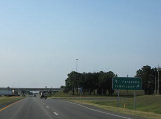 West from SR 71, Interstate 10 continues 131 miles to Pensacola.