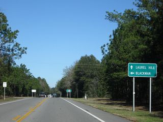 The westernmost branch of CR 2 runs 9.43 miles west from SR 85 to Oak Grove and SR 189 at Blackman.