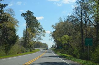 SR 85 turns northeast at Pleasant Grove and CR 147. CR 147 connects the state road with CR 285 north to Britton Hill (el. 345 feet), the highest point in Florida, at Lakewood.