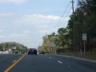 SR 85 heads north from SR 20 (John Sims Parkway) in Niceville along a four lane arterial.