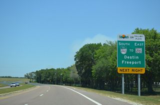 SR 293 along the Mid-Bay Bridge Connector was constructed east around Niceville from 2009 to January 4, 2014. The limited access toll road encircles Niceville southeast to the bridge spanning Choctawhatchee Bay.