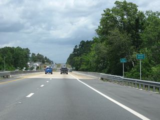Leaving Eglin AFB, SR 85 north crosses the Shoal River on the Cox Bridge.