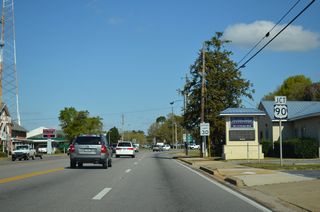 SR 85 (Ferdon Boulevard) shifts northeast between Beech Avenue at Downtown Crestview and U.S. 90 (James Lee Boulevard).