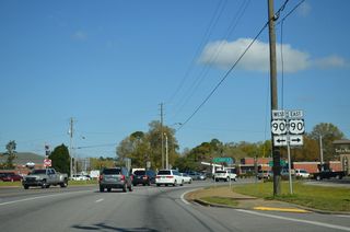 U.S. 90 (James Lee Boulevard) constitutes a five lane boulevard across Crestview. Beyond the city, U.S. 90 reduces to two lanes along a rural course west to Milligan and Holt and east to Deerland and Mossy Head.