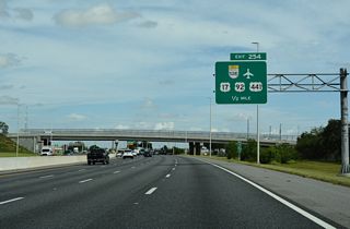 SR 528 (Beachline Expressway) extends four miles west to International Drive, the Orange County Convention Center and Sea World.