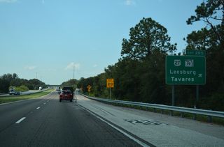 U.S. 27 (Claude Pepper Memorial Highway) continues alongside Florida's Turnpike from Exit 285 four miles to the northbound entrance ramp at Exit 289. SR 19 (Howey Road) heads seven miles south to Downtown Groveland and six miles north to Howey-In-The-Hills.
