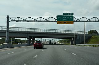 Florida's Turnpike reduces from eight to four overall lanes south at Osceola Parkway (CR 522). However an estimated $345 million in construction expected to run through 2031 expands the ensuing stretch south to Partin Settlement Road (CR 523).