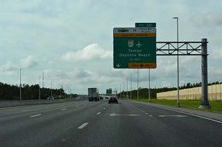 SR 417 encircles southeastern Orlando east from the Turnpike to Orlando International Airport (MCO) and SR 528 (Beachline Expressway).