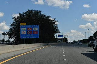 The Turkey Lake Service Plaza lies just west of Turkey Lake and outside the Orlando city limits.