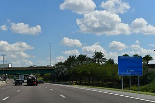 The Turkey Lake Service Plaza is next along Florida's Turnpike south beyond SR 408.