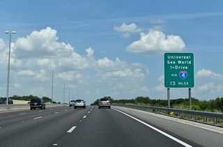 Florida's Turnpike and Interstate 4 converge in 13 miles near Universal Orlando and the north end of International Drive (I-Drive).