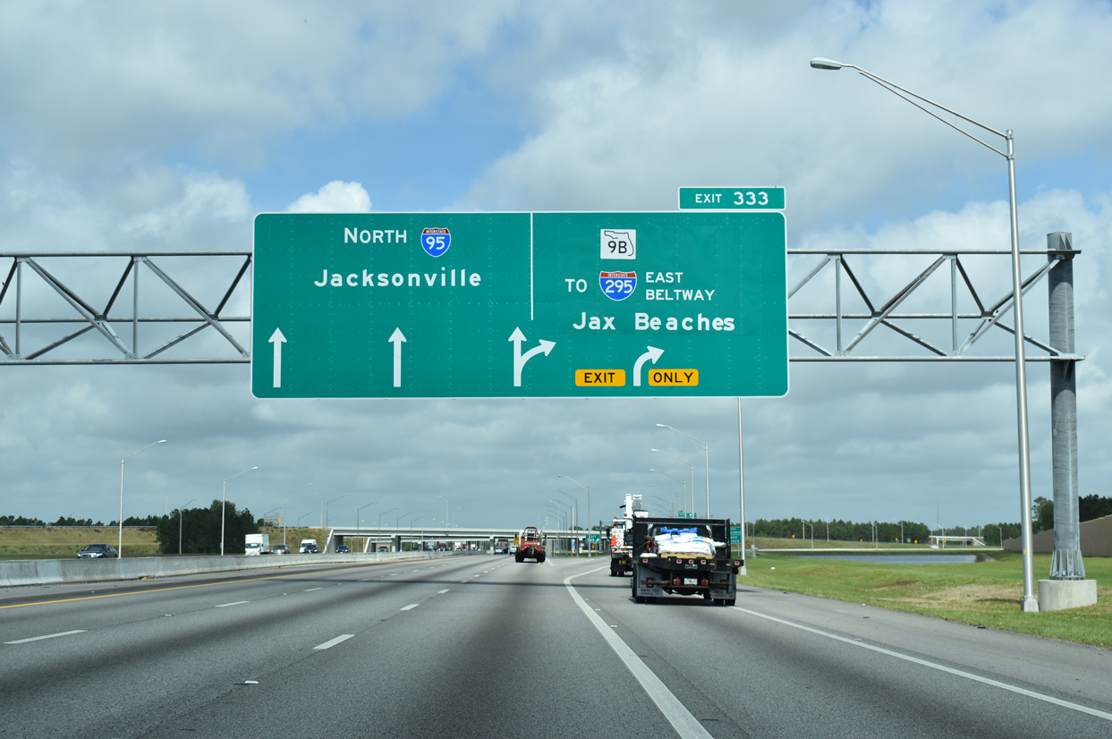 I 95 Exits Florida Map Interstate 95 North   Southside to Downtown Jacksonville   AARoads 