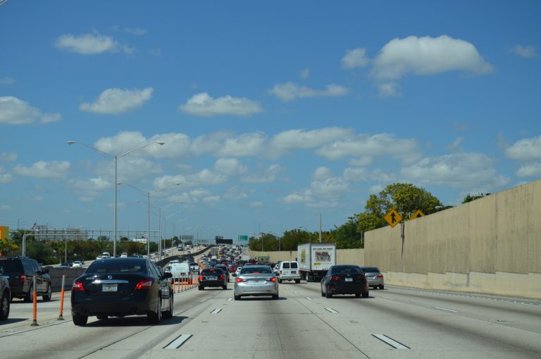 Interstate 95 north at Miami Shores, Florida