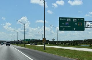 Phase 3 construction of SR 9B extended the freeway 2.3 miles south from I-95 to County Road 2209 (St. Johns Parkway) at the St. Johns community.