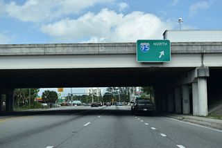A loop ramp joins SR 109 eastbound with Interstate 95 north to Downtown Jacksonville directly.