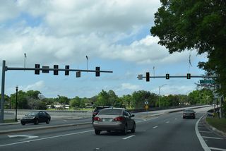 University Boulevard crosses the Arlington River west into the Clifton neighborhood.