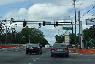 U.S. 90 ALT overlaps with SR 10 (Atlantic Boulevard) west to U.S. 90 (Beach Boulevard) at St. Nicholas and east to SR 115 (Southside Boulevard).