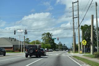 SR 109 heads north from Terry Road between the Englewood and Sans Souci neighborhoods. The succeeding traffic light is with Kennerly Road.