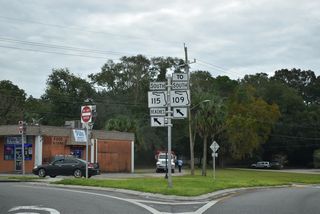 SR 109 is discontinuous east from University Boulevard to Cesery Boulevard along SR 115 (Arlington Expressway).