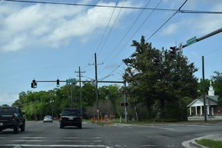 Merrill Road stems east from University Boulevard through the Arlington Hills and Arlingtonwood neighborhoods to become SR 116 at Interstate 295.
