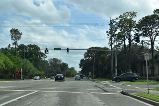 Merrill Road leads east from University Boulevard to SR 106, SR 113 (Southside Connector) and I-295 at Arlington Hills.